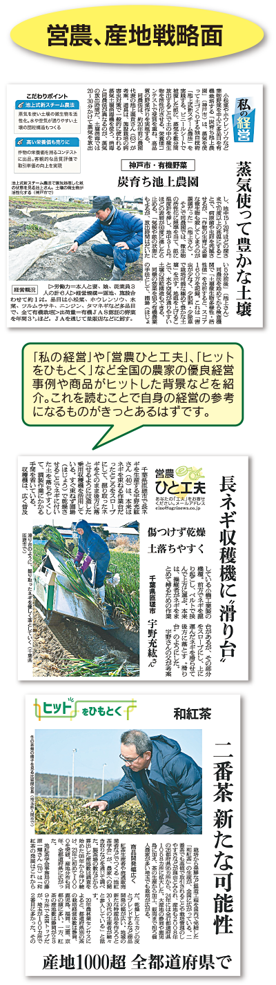 営農、産地戦略面
