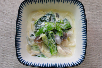 小松菜のクリーム煮 レシピ とれ蔵kitchen Jaいるま野