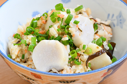 里芋の炊き込みご飯