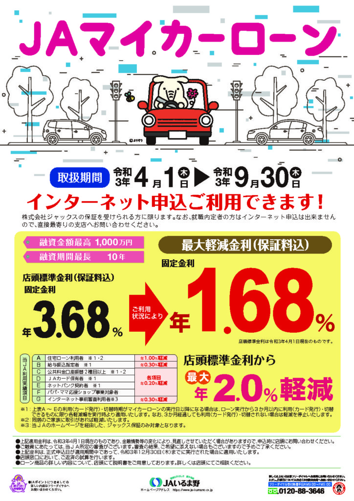 Jaマイカーローン Jaいるま野