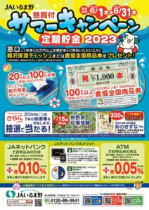 サマーキャンペーン定期貯金2023チラシ（最終）のサムネイル