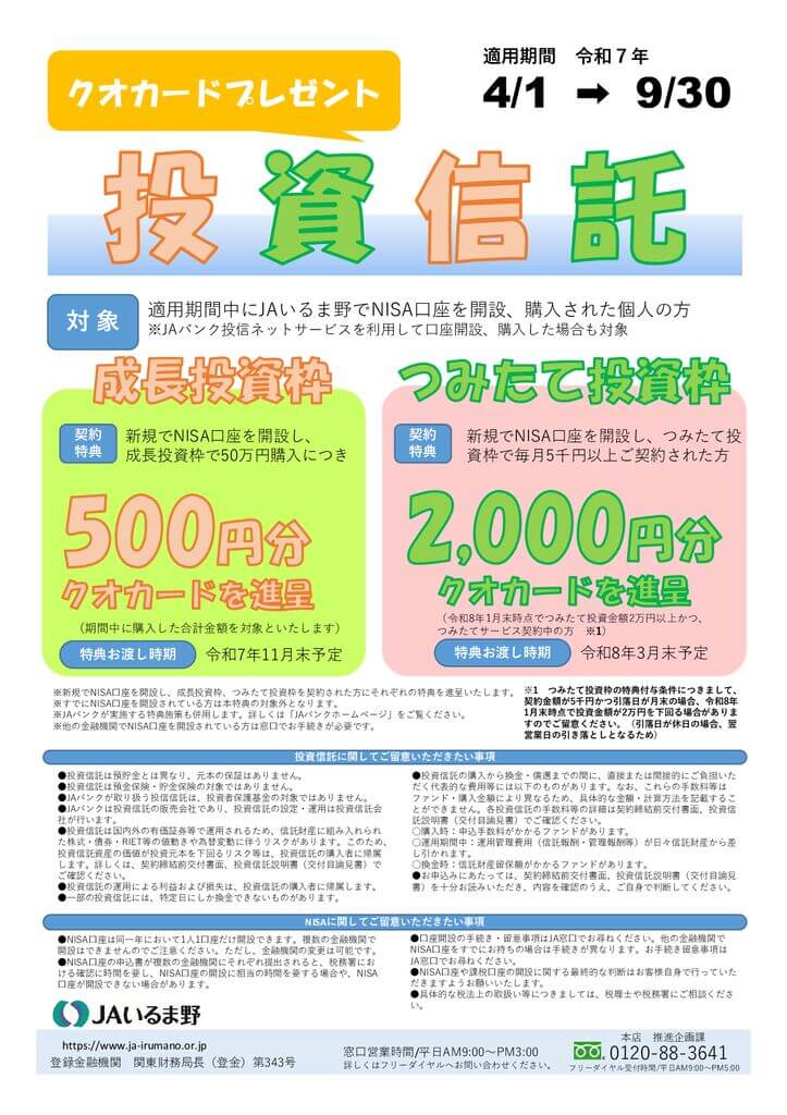 2025上期NISAキャンペーンのサムネイル